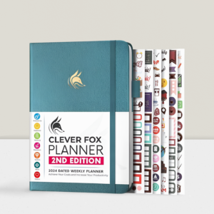 Clever Fox Agenda de segunda edición de enero de 2024 a enero de 2025